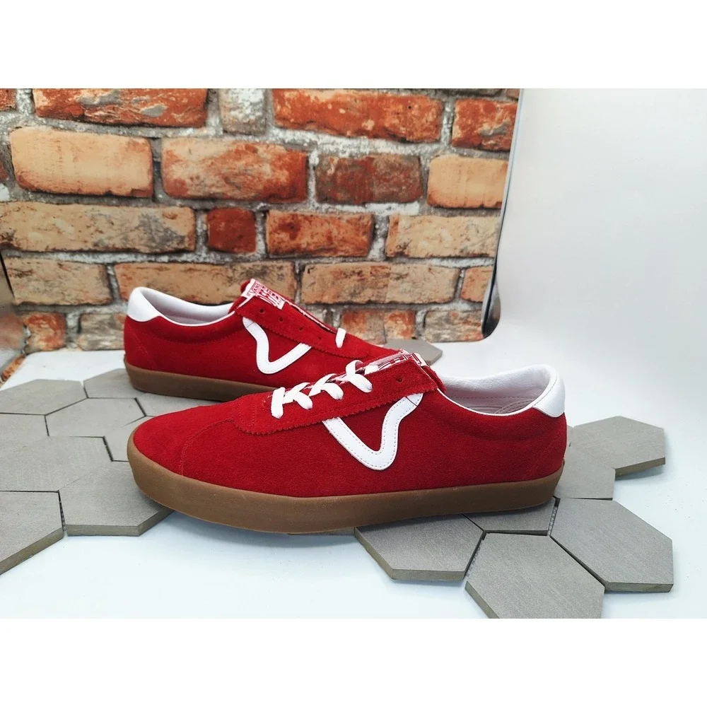 Vans Sport Low Track Sport Red Suede Gum Sole Men's Sz 9 Low Profile Rare 2024
